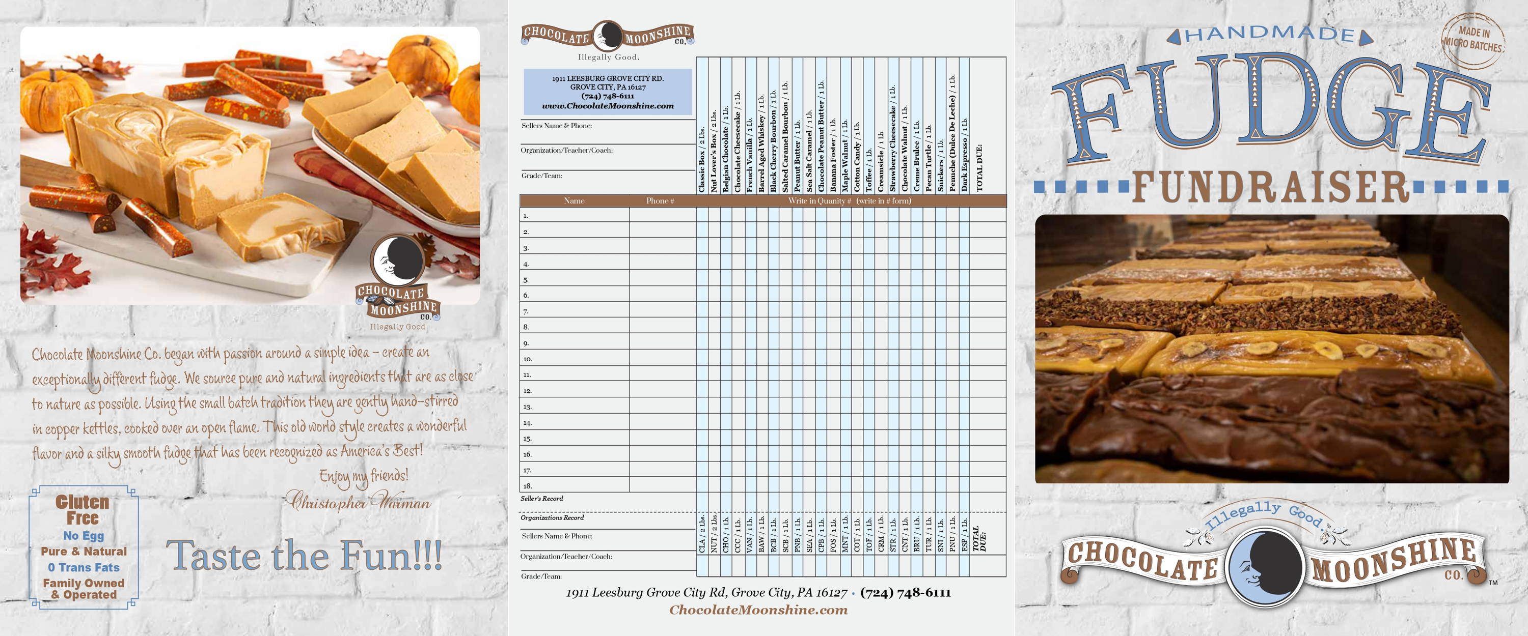 Fundraising Fudge & Truffles Chocolate Moonshine Co.